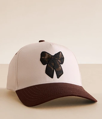 Leopard Print Bow Baseball Hat