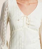 Cinch Tie Lace Top