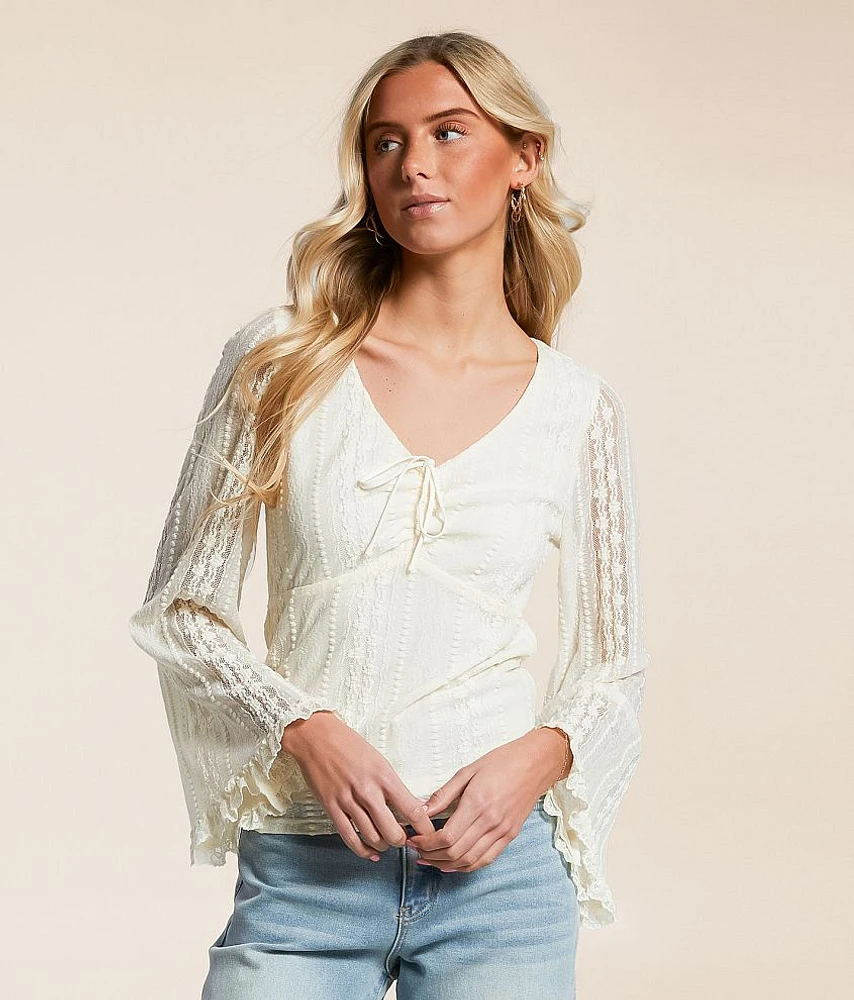Cinch Tie Lace Top
