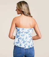Floral Mesh Tube Top