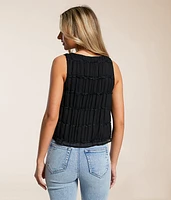 Chiffon Front Tie Tank Top