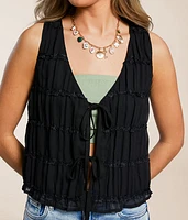 Chiffon Front Tie Tank Top