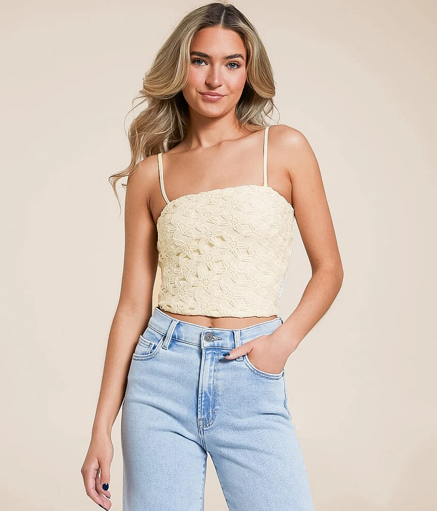 Floral Crochet Tube Top