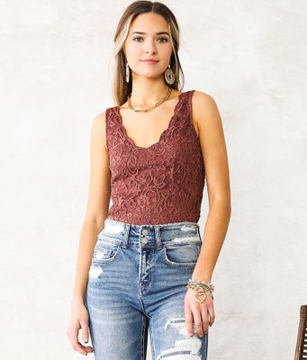 Willow & Root Scalloped Lace Bodysuit