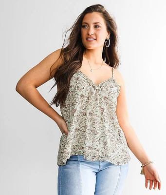 Floral Chiffon Tank Top