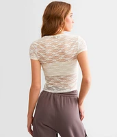 Butterfly Cropped T-Shirt