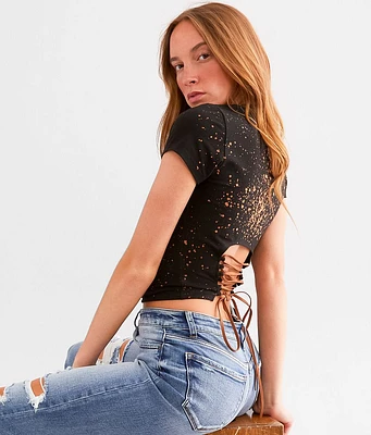 Gilded Intent Back Lace-Up T-Shirt