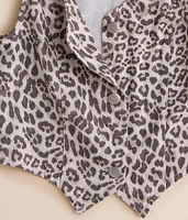 Girls - Cheetah Denim Vest