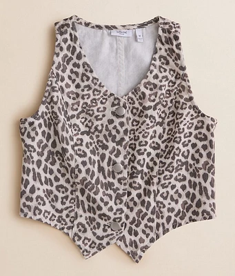 Girls - Cheetah Denim Vest