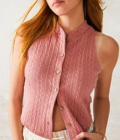 Knit Racerback Cropped Tank Top