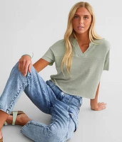 Waffle Knit Top
