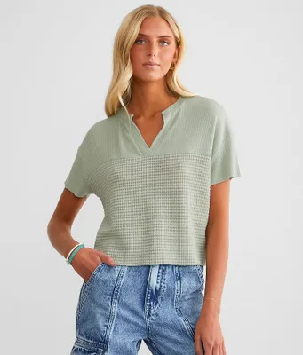 Waffle Knit Top