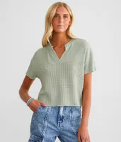 Waffle Knit Top