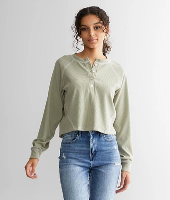 Cropped Boxy Henley