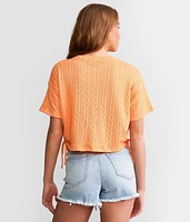 Pointelle Cropped Top