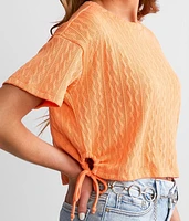 Pointelle Cropped Top