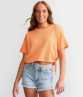 Pointelle Cropped Top