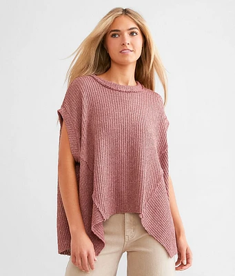 BKE Marled Sharktooth Hem Top