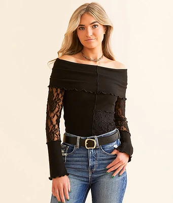 Willow & Root Off The Shoulder Lace Top