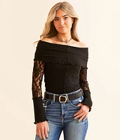 Willow & Root Off The Shoulder Lace Top