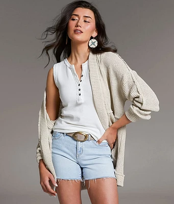 Textured Flyaway Cocoon Cardigan