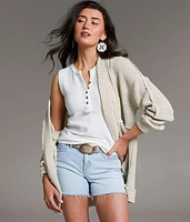 Textured Flyaway Cocoon Cardigan