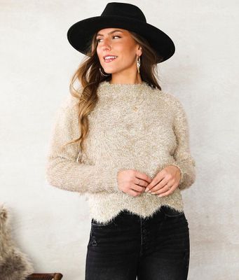Willow & Root Metallic Pullover Sweater