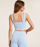 Rib Knit Cropped Tank Top