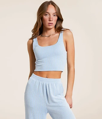 Rib Knit Cropped Tank Top