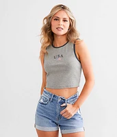 USA Cropped Tank Top