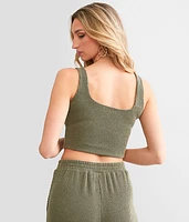 Rib Knit Cropped Tank Top
