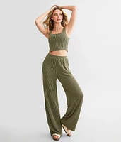 Rib Knit Cropped Tank Top