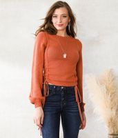 Willow & Root Double Cinch Tie Sweater