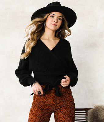 Willow & Root Wrap Tie Sweater