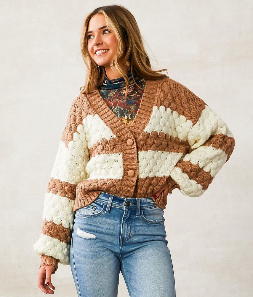 Willow & Root Bobble Stitch Cardigan Sweater