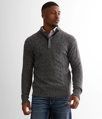 Cable Knit Quarter Zip Sweater
