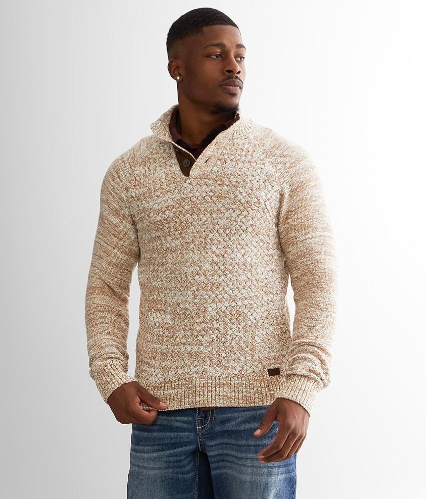 Outpost Makers Basketweave Henley Sweater