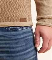 Chevron Quarter Zip Sweater