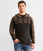 Quarter Zip Hooded Sweater