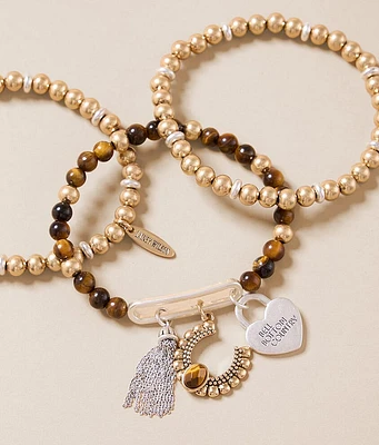 3 Pack Western Beaded Bracelet Set