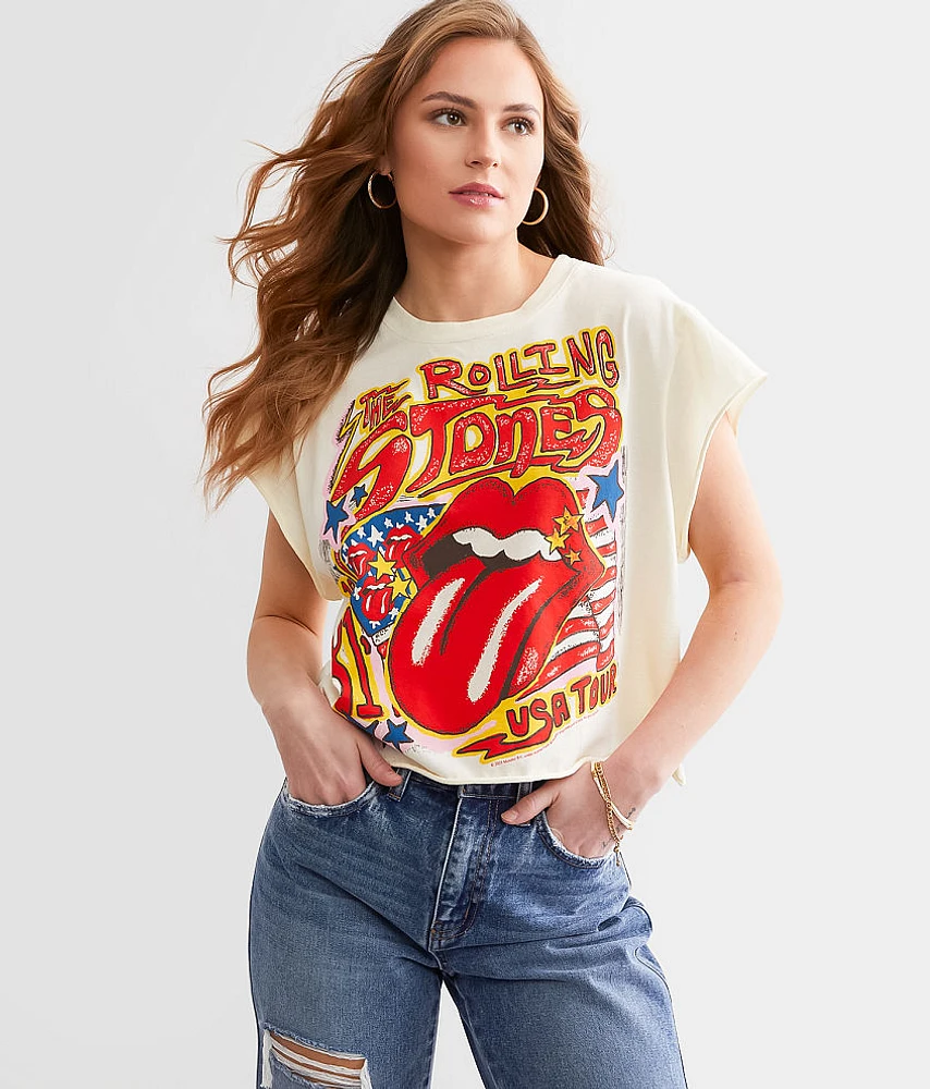 The Rolling Stones USA Tour Cropped Band T-Shirt