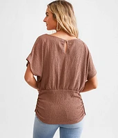 Textured Dolman Top