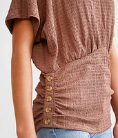 Textured Dolman Top