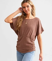 Textured Dolman Top