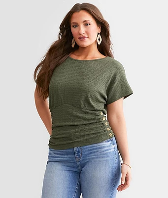 Daytrip Textured Dolman Top