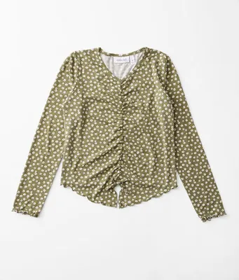 Girls - Willow & Root Floral Ruched Top