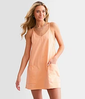 BKE Raw Edge Romper Dress