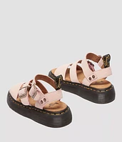 Gryphon Quad Leather Flatform Sandal