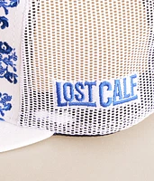 Embroidered Floral Trucker Hat