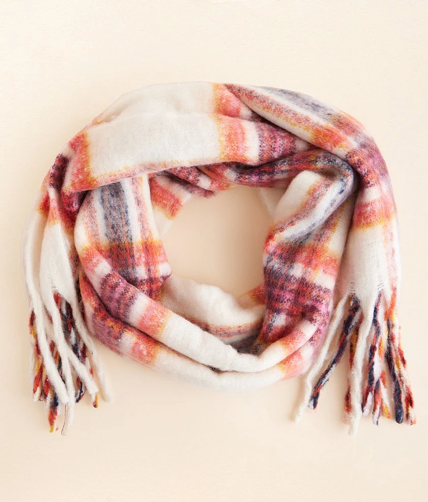 Lucky Zone Plush Plaid Scarf